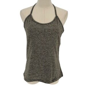 ILUS Halter Neck Tank Top Heathered Olive Green‎ Athletic T-Back XXXL